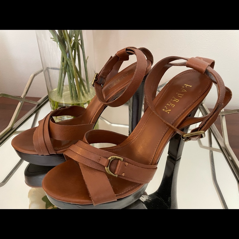 Ralph Lauren high heeled sandals size 9B